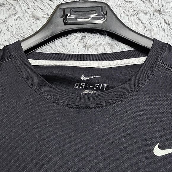 Nike Shirt Mens XL Black Gray Dri-FIT Athletic Running Performance Workout Tee - Picture 6 of 12